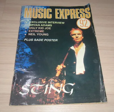 STING Thai Magazine Cathy Dennis Bryan Adams Depeche Mode Extreme SADE Poster • $68.12