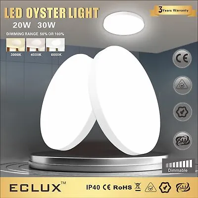 LED Ceiling Light Round Oyster Lamps Cool/Warm/Day Light 20W 30W High Brightness • $39.99