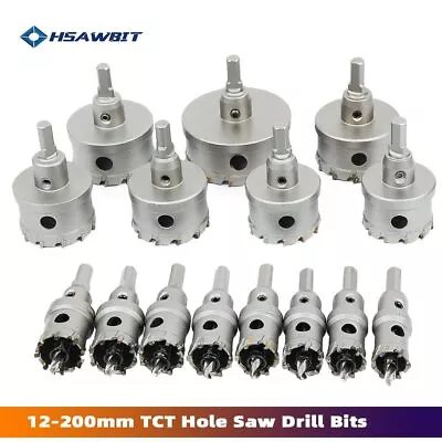 1PC Carbide Tip TCT Hole Saw Cutter Drill Bit Set For Steel Metal Alloy 12-120mm • $140.14