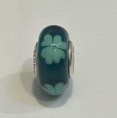 $80 • Buy Genuine PANDORA Kiss Me I'm Irish Murano Charm 790927 Brand New RETIRED RARE