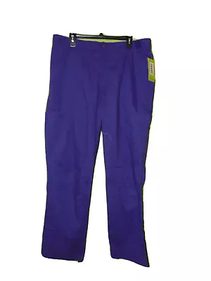 Landau Purple Scrub Pants Snap Waist Large New • $13.50