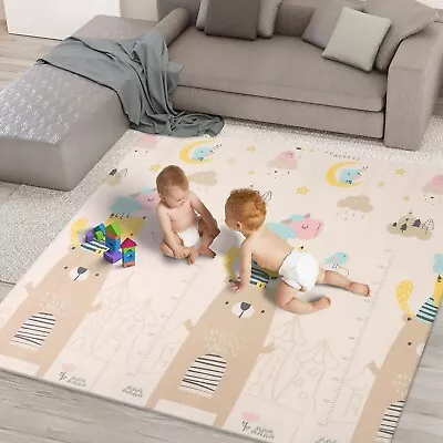 Reversible Large Baby Soft Playmat For Baby's Crawling For Nursery & Playroom • £12.99