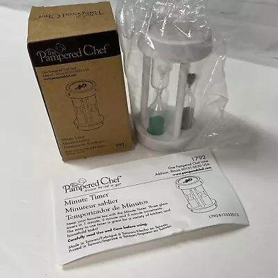 Pampered Chef 1 3 5 Minute Timer All In One Sand Dial Hourglass White New 1792 • $14.99