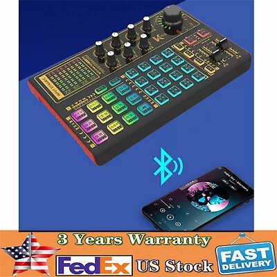 Live Streaming Voice Changer Sound Mixer Bluetooth Audio Sound Card Mixer Board • $42