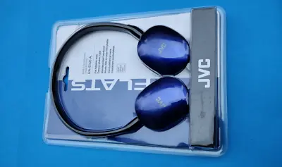 JVC HA-S160A Flat & Foldable Lightweight On-Ear Stereo Headphones Blue • $12.79