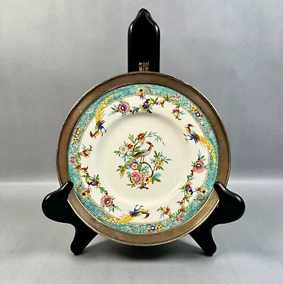 Minton Sinclair China Plate Sterling Silver Edge 6261 Plate • $224.99