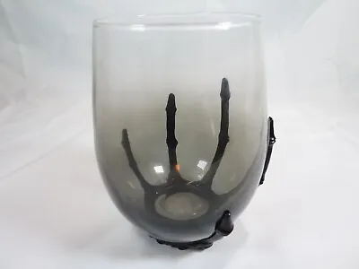 Pottery Barn Halloween Skeleton Hand Stemless Wine Glass • $4