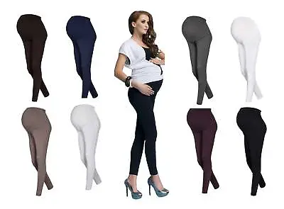 Maternity Leggings Schwangerschaftshosen Umstandshosen Maternity Wear 2er Pack • £26.78