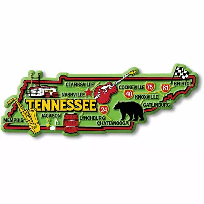 Tennessee Colorful State Magnet By Classic Magnets 5.1  X 1.9  • $7.99