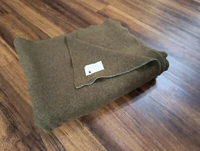 Vintage 1951 US Army Green Wool Blanket  59  X 73  American Woolen Co Inc.  • $60
