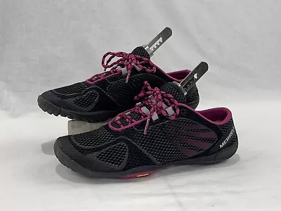 Merrell Pace Glove 2 Trail Running Shoes Black & Magenta Women's Size 7 • $31.50