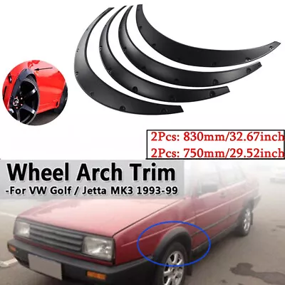 2* 80cm & 90cm Wheel Arches Fender Flares Wide For VW Golf / Jetta MK3 1993-1999 • $69.05