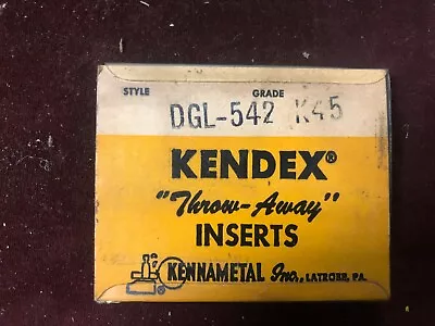 MACHINIST Drssr LATHE MILL Pack Of Unused Kendex Carbide Inserts DGL 542 K45 • $26.39