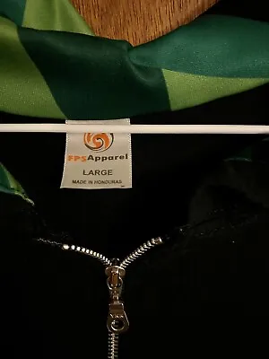 Mountain Mtn Dew Zip-Up Full Zip Lightweight Jacket Black Green Geometric Large • $19.99