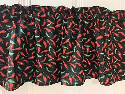 Chili Peppers Food Valance Curtain 42x14 Bedroom RV ~ Living Room Window Topper • $14.88