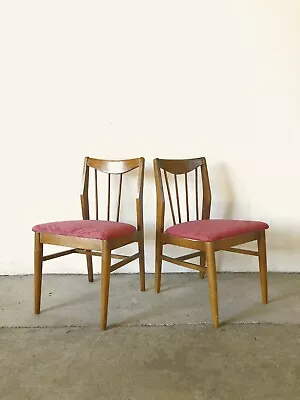 Mid Century Modern Pair Of Walnut Side Chairs • $395