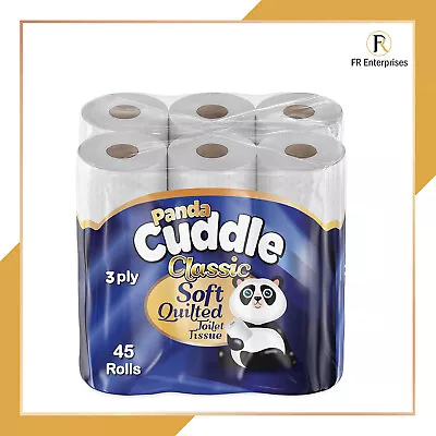 Panda Cuddle Soft Quilted 3 Ply Classic Toilet Tissue Paper 45 |90 Rolls • £15.99