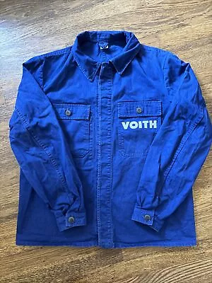 Vintage French Chore Jacket Medium Blue 70s 80s Amazing Color And Condition • $1