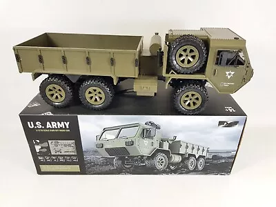 RC Jeep Military Truck Army 1:12 6WD Tracked Wheels Crawler Off-Road Car RTR Toy • $195.37