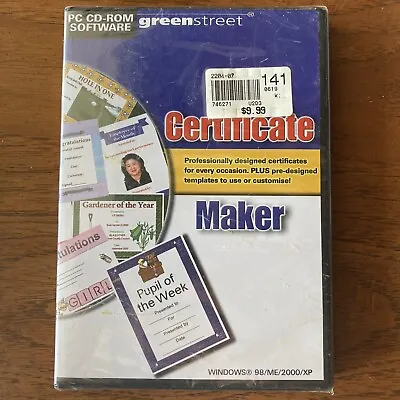 Vintage Greenstreet Certificate Maker CD-ROM SEALED • $22.99