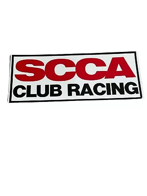 SCCA Club Racing Decal Sports Car Club Of America Auto Racing Vintage One Decal • $6.95