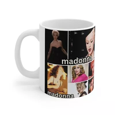 Madonna Ceramic Mug 11oz Papa Don't Preach Like A Prayer Material Girl • £18.92