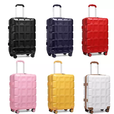 13/20/24/28  ABS Hard Shell Cabin Suitcase Travel 4 Wheels Luggage Set TSA Lock • £39.88