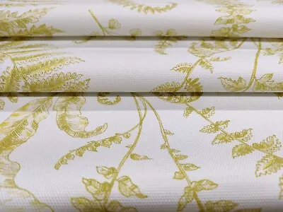 French Style Linen Yellow/ Natural Eden  Pattern Professionally Made Roman Blind • £75