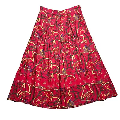 Eva Womens Size 5/6 Multi-Color Floral 100% Cotton Skirt 23 • $27