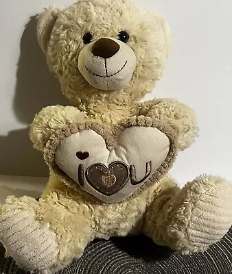 Hug & Luv Valentines Teddy Bear Plush Stuffed Animal Toy I Love You Heart 13” • $19