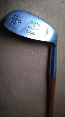 Mashie Niblick MacGregor 6-Iron Hickory Wood Leather Grip 38.5 • $15