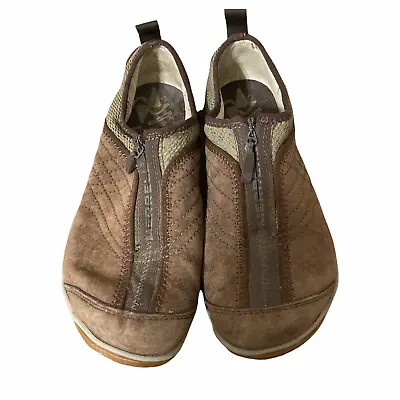 Merrell Womens Lorelei Leather Zip Expresso Brown Casual Shoes Size 7.5 • $40