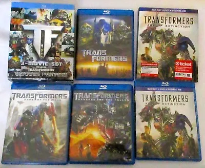 Transformers Trilogy 3 Movie Blu-ray Box Set & Age Of Extinction 4 Film Lot • $9