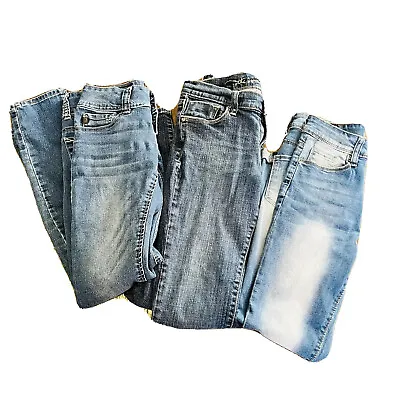 Women’s Size XS Jeans 3 Pairs Lot Raw7 Old Navy The Sweetheart Rampage Stretch • $30