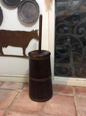 $189 • Buy Antique Primitive Wood Banded Butter Churn