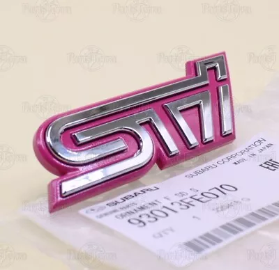 GENUINE Subaru Front Grille Badge Pink Plastic STI Nameplate Emblem 2004 IMPREZA • $26.77