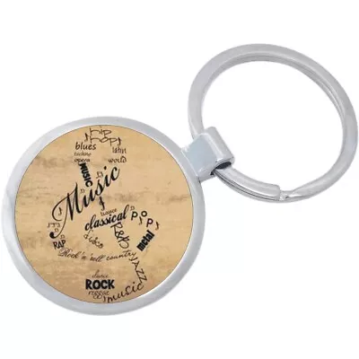 Music Notes Treble Clef Keychain - Includes 1.25 Inch Loop For Keys Or Backpack • $13.88