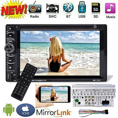 2 Din Stereo Car CD DVD Bluetooth MirrorLink Fit Ford F-250/350/450 Super Duty • $96.93