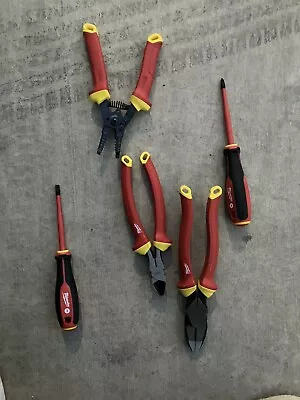 Milwaukee 48-22-2215 1000V Insulated Electricians Hand Tool Set - 5 PC- Used • $11.50
