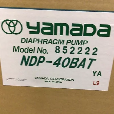 YAMADA 852222 NDP-40BAT 1-1/2  Aluminum PTFE Air Operated Double Diaphragm Pump • $2305