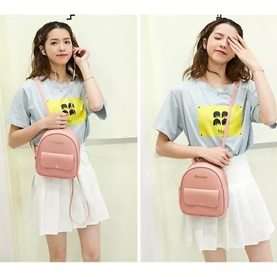 2023 Mini Backpack Women Korean Style PU Leather Shoulder Bag For Teenage Girls • $14.90