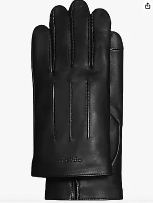 COACH 54182 Black Basic Leather Lined TECH Glove Mens Size Large • $99.99