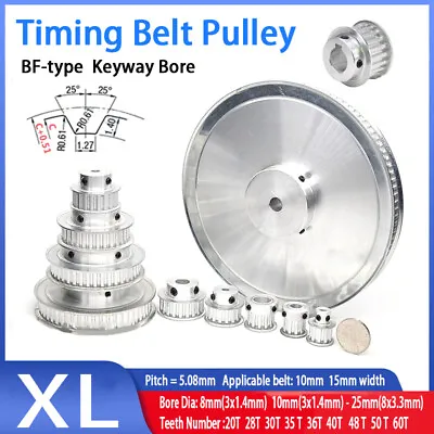 XL Timing Belt Pulley With Step Keyway Bore 20 - 60 Tooth For 3D Printer CNC • $6.33