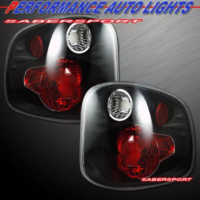 Set Of Pair Black Taillights For 2001-2003 Ford F-150 SuperCrew Flareside Bed • $59.99