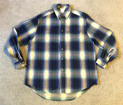 VTG Timbuktu Men's Shadow Plaid Flannel Shirt - Size Large - Made In USA • $16
