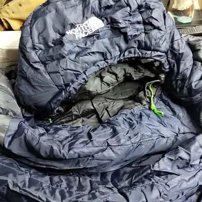 The North Face Aleutian 3S Down 3 Season Sleeping Bag 20F -7C Long Blue Gray Reg • $59.90