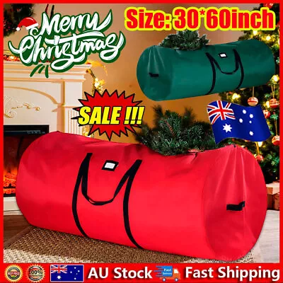 Up To 9FT Tree Heavy Duty Xmas Storage Container Christmas Tree Storage Bag DM • $34.69