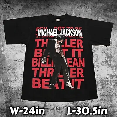 Vintage Michael Jackson Billie Jean Thriller Beat It Music Graphic Tee Shirt 2XL • $24.95