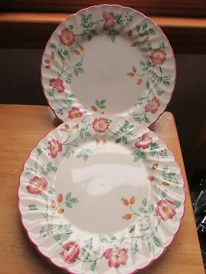 $7.99 • Buy 2 Churchill BRIAR ROSE Pink Staffordshire England DINNER PLATES 10  Cottage
