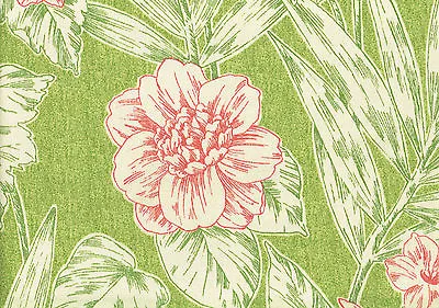 P Kaufmann Fabric Floral Lime Indoor Outdoor • $9.98
